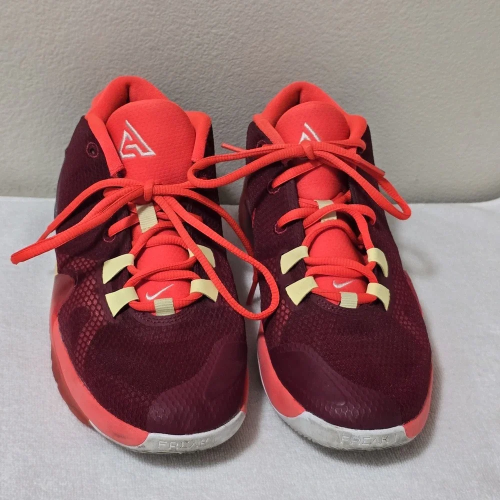 Nike Sz 6.5 Y Youth‎ Giannis Zoom Freak 1 GS Noble Red BQ5633-600
